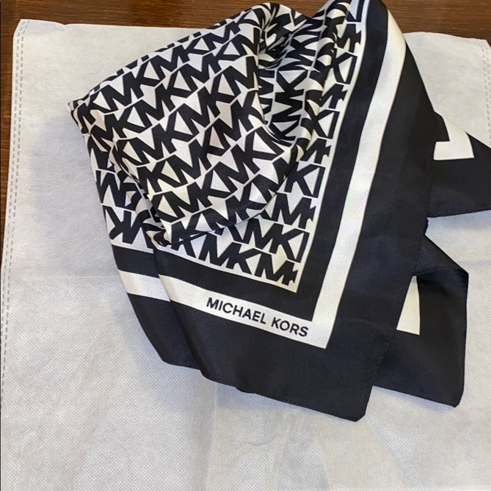 MK silk scarf square NWOT